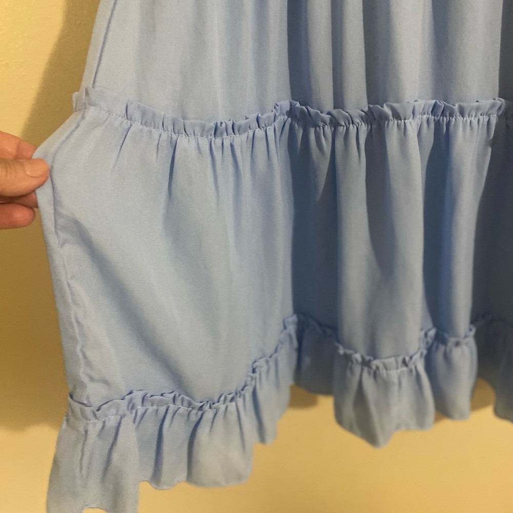 Adorable Light Blue Kids Dress - Picture 4 of 6